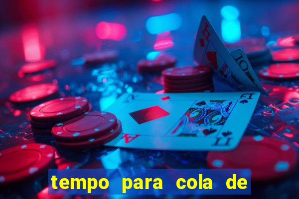 tempo para cola de cano secar