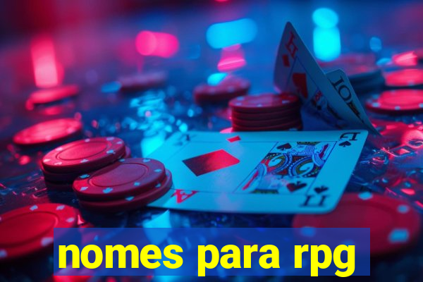 nomes para rpg